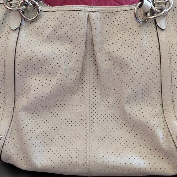 (SOLD) COACH IVORY LEATHER SATCHEL Shoulder BAG - Picture 6 of 7